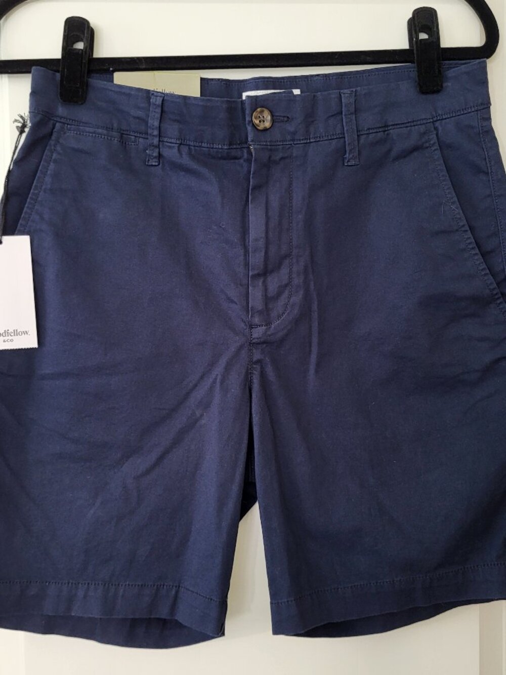 Goodfellow & Co Men's 7" Linden Flat Front Shorts Navy Blue Size 28 NWT